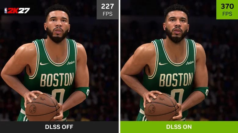 Comparação visual entre gráficos tradicionais e o novo DLSS 5 da Nvidia com neural rendering