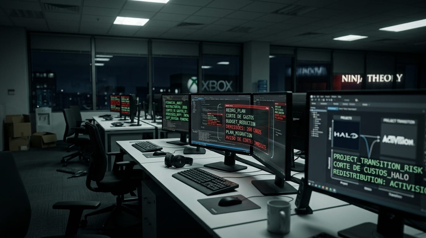Logo da Xbox simbolizando a reestruturação dos estúdios de games da Microsoft